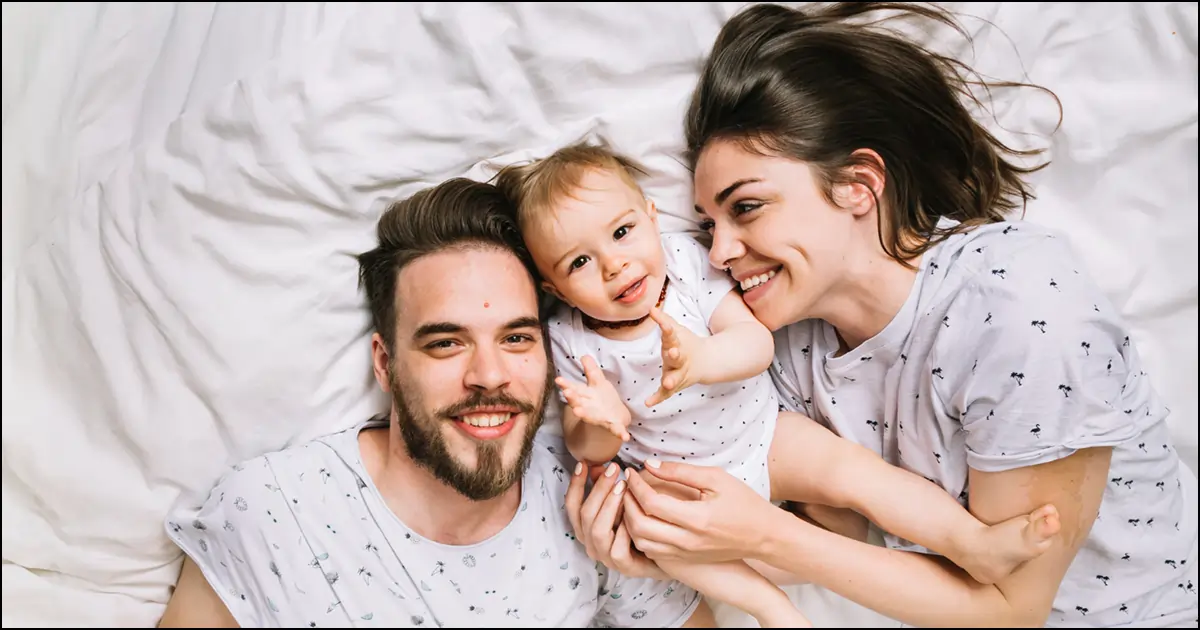 Family in the Bed