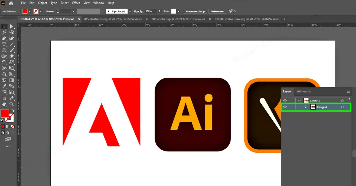 How to Merge Layers in Illustrator & Create Group in Illustrator